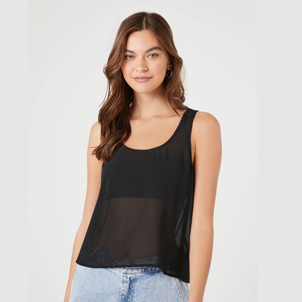 NWT Chiffon scoop neck tank